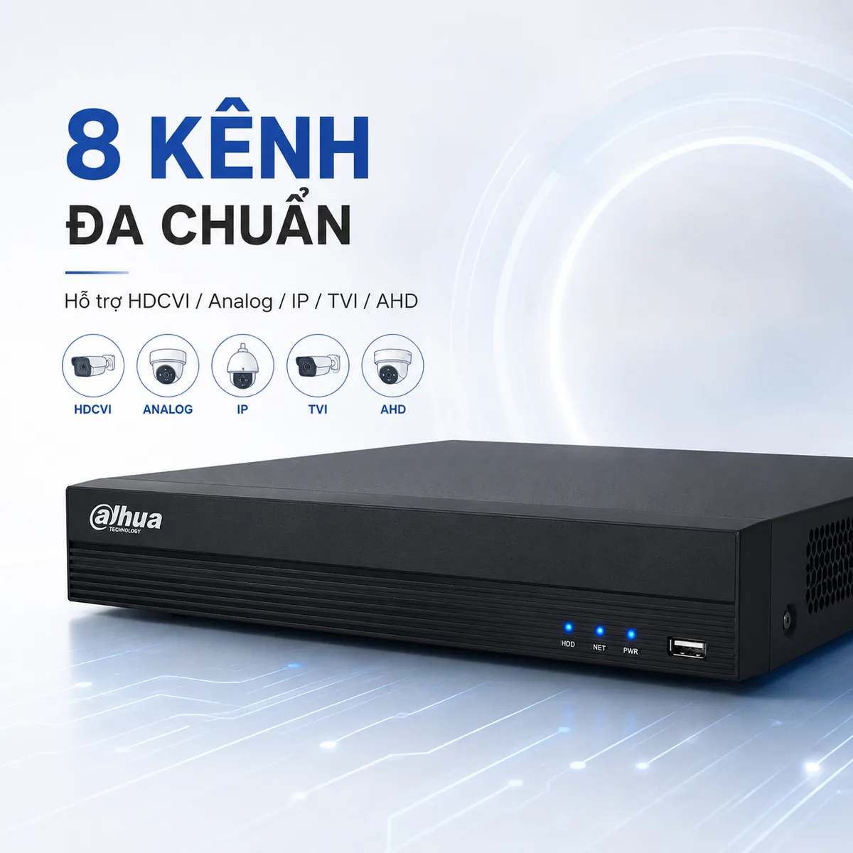 Đầu Ghi Hình DAHUA DHI-XVR1A08 8 Kênh Cooper 1080N