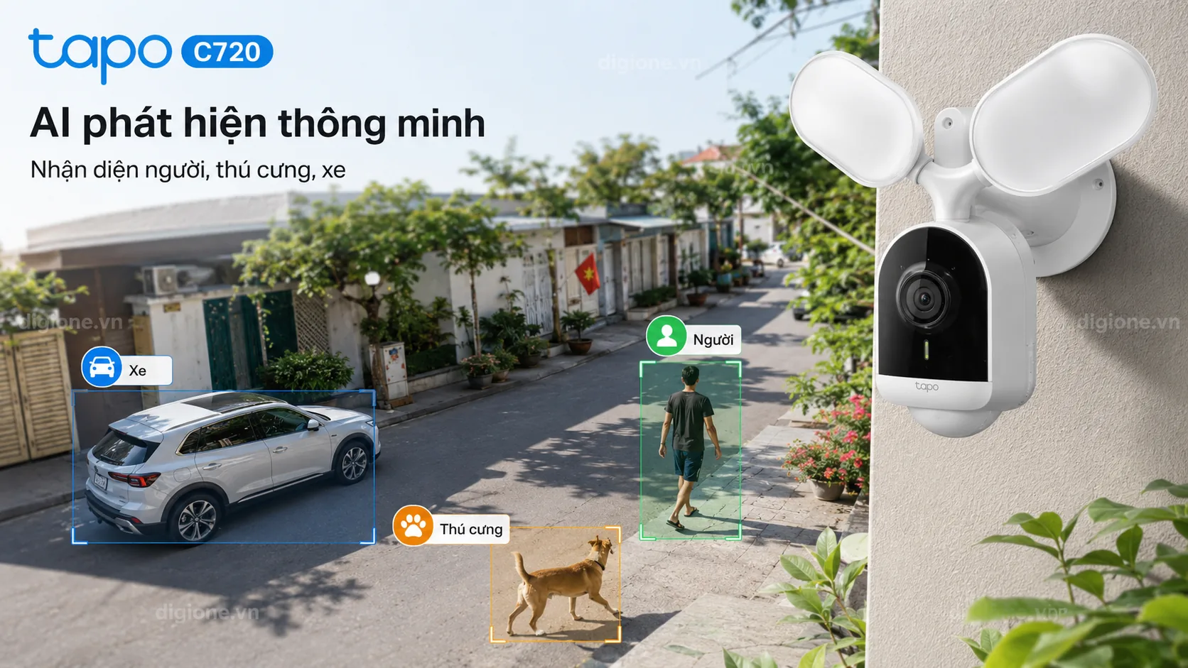 Tapo C720 C&ocirc;ng nghệ AI ph&aacute;t hiện th&ocirc;ng minh