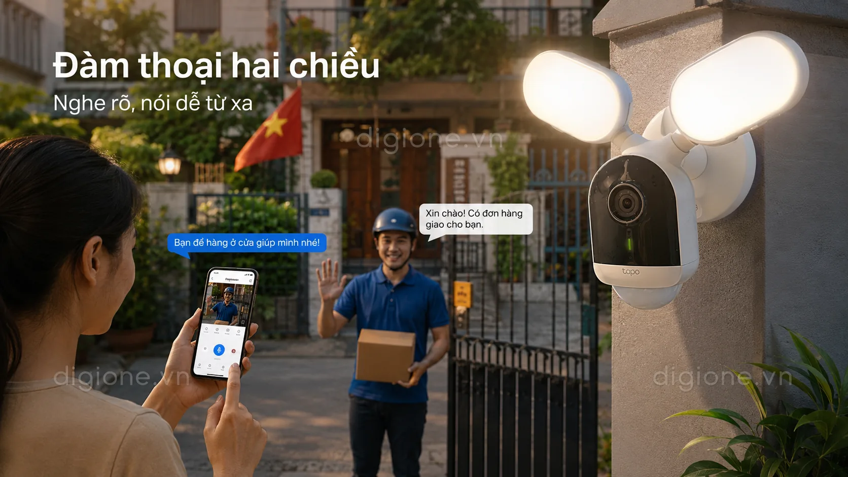 Tapo C720 Hỗ trợ đàm thoại hai chiều