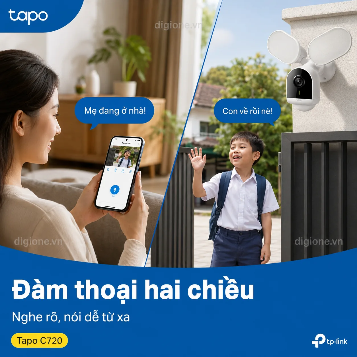 Camera TP-LINK TAPO C720 Floodlight 2K 2800 Lumen Ngoài Trời