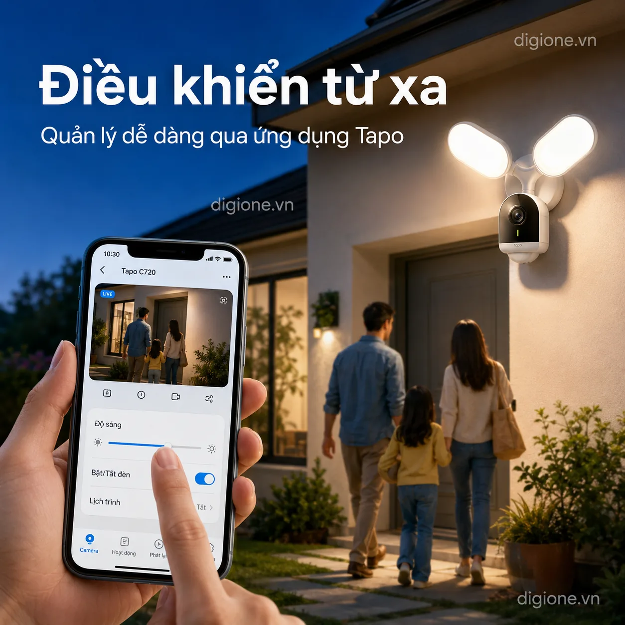 Camera TP-LINK TAPO C720 Floodlight 2K 2800 Lumen Ngoài Trời
