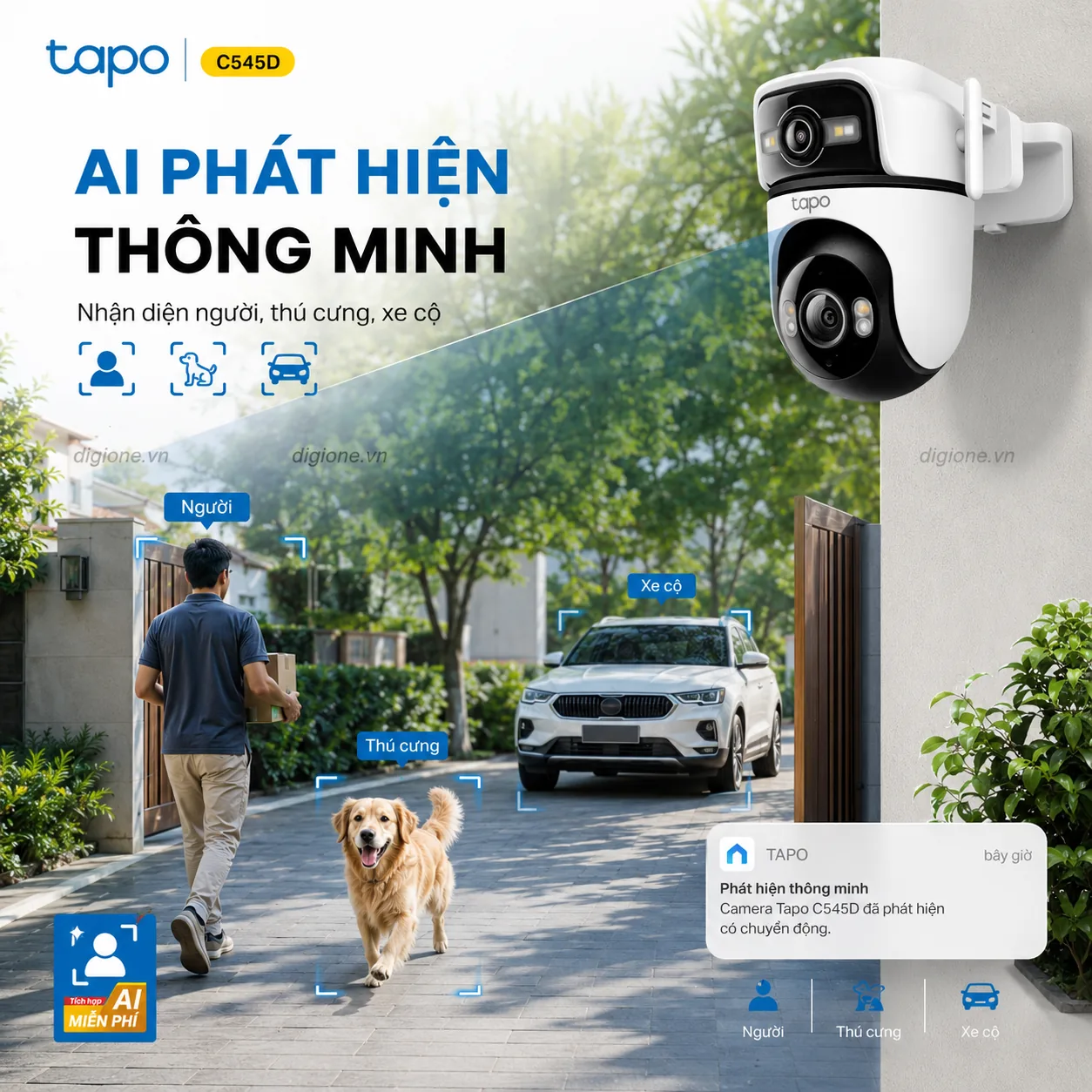 Camera TP-LINK TAPO C545D Dual Lens 2K Pan/Tilt Ngoài Trời