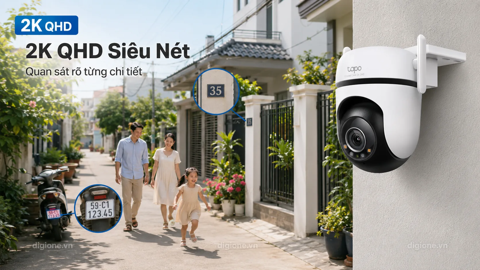 TAPO C520WS Độ ph&acirc;n giải 2K QHD si&ecirc;u n&eacute;t
