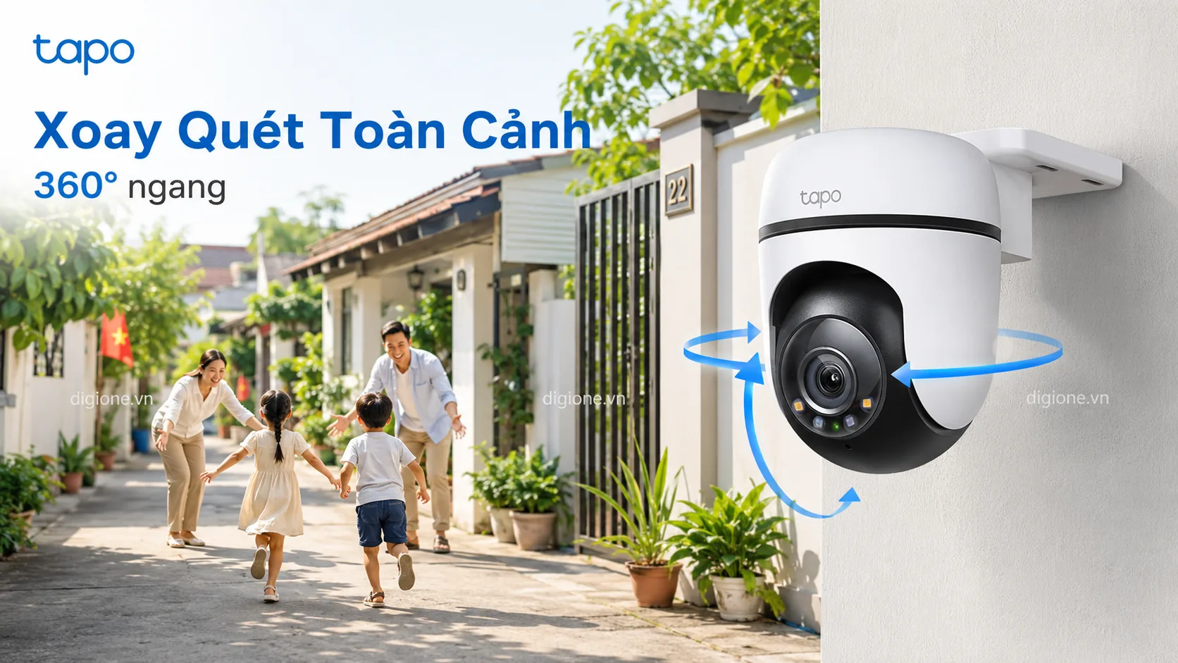 TAPO C500 Xoay qu&eacute;t to&agrave;n cảnh linh hoạt