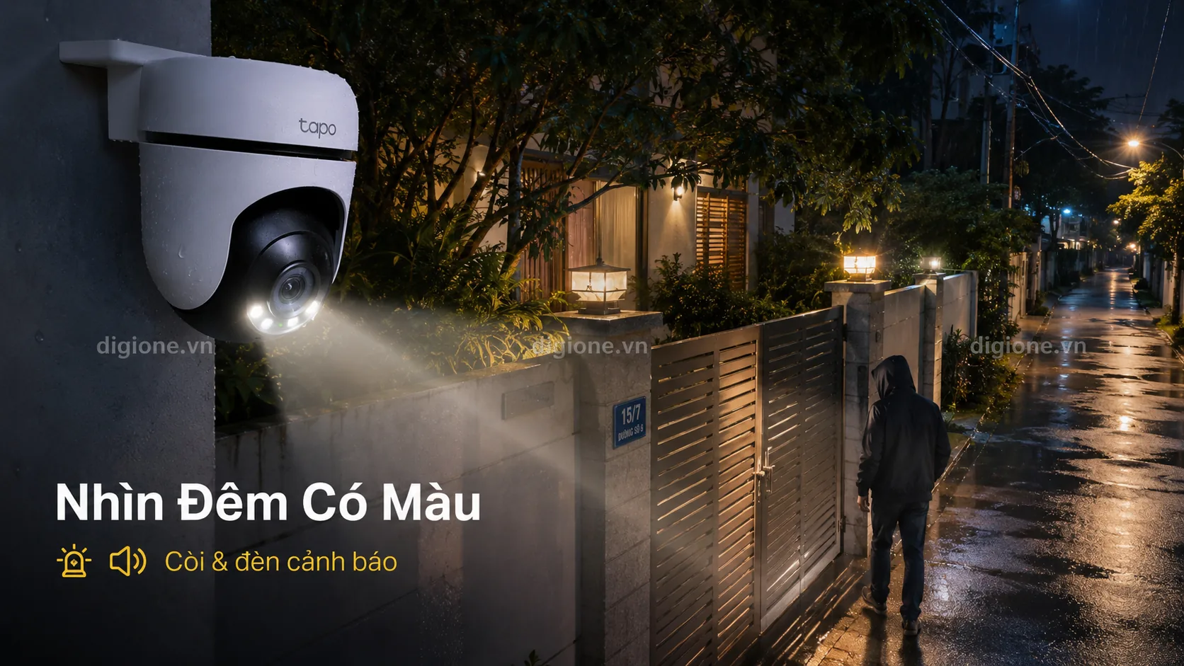 TAPO C500 Nh&igrave;n đ&ecirc;m c&oacute; m&agrave;u v&agrave; cảnh b&aacute;o an ninh