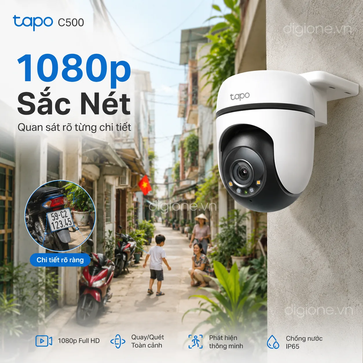Camera TP-LINK TAPO C500 Wi-Fi 1080P Xoay 360° Ngoài Trời IP65