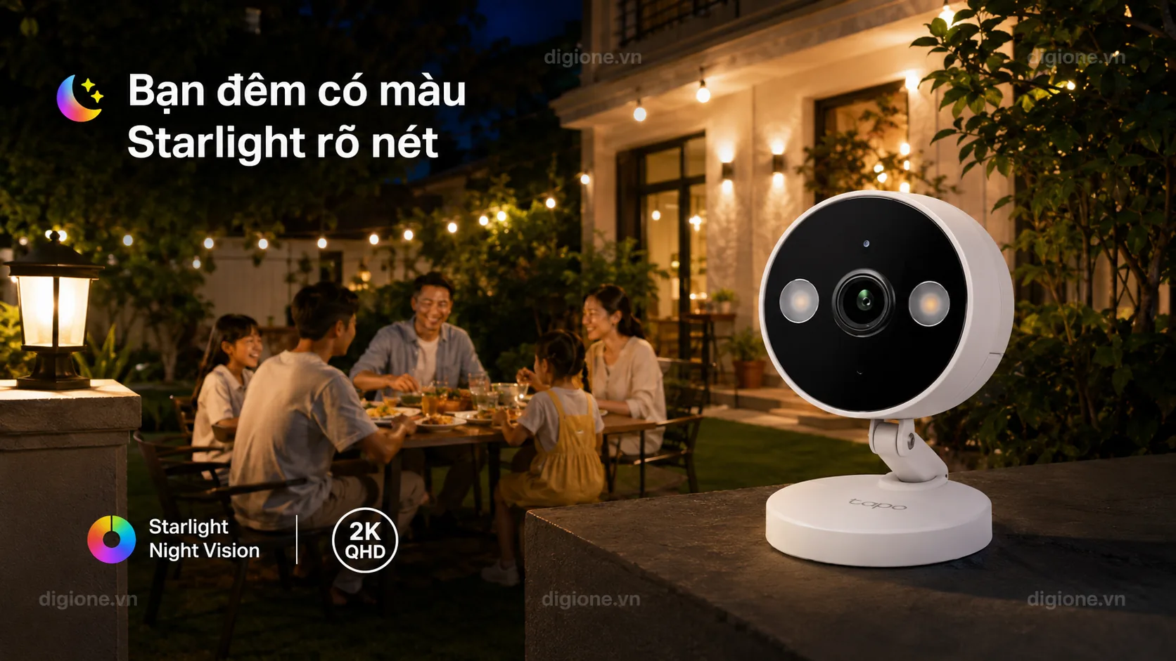 TAPO C120 Quan s&aacute;t ban đ&ecirc;m c&oacute; m&agrave;u sắc n&eacute;t
