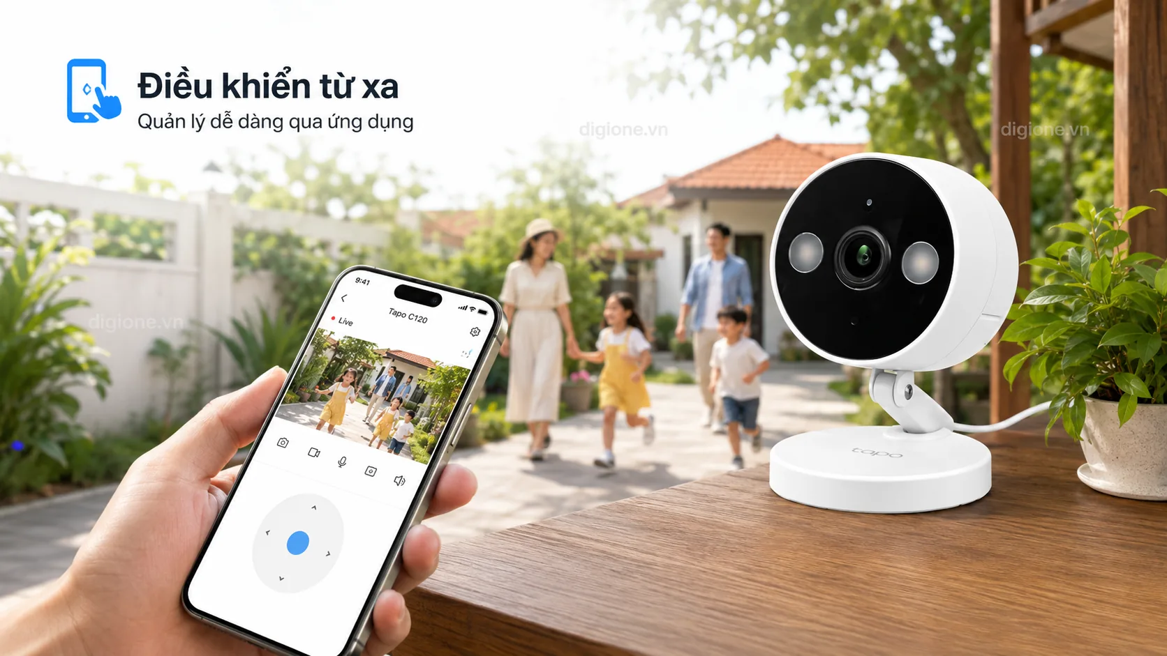 TAPO C120 Điều khiển từ xa qua ứng dụng tiện lợi