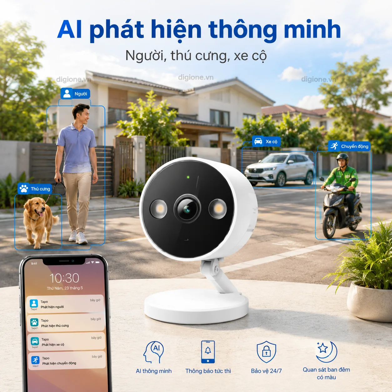 Camera TP-LINK TAPO C120 AI Wi-Fi 2K Trong/Ngoài Nhà IP66