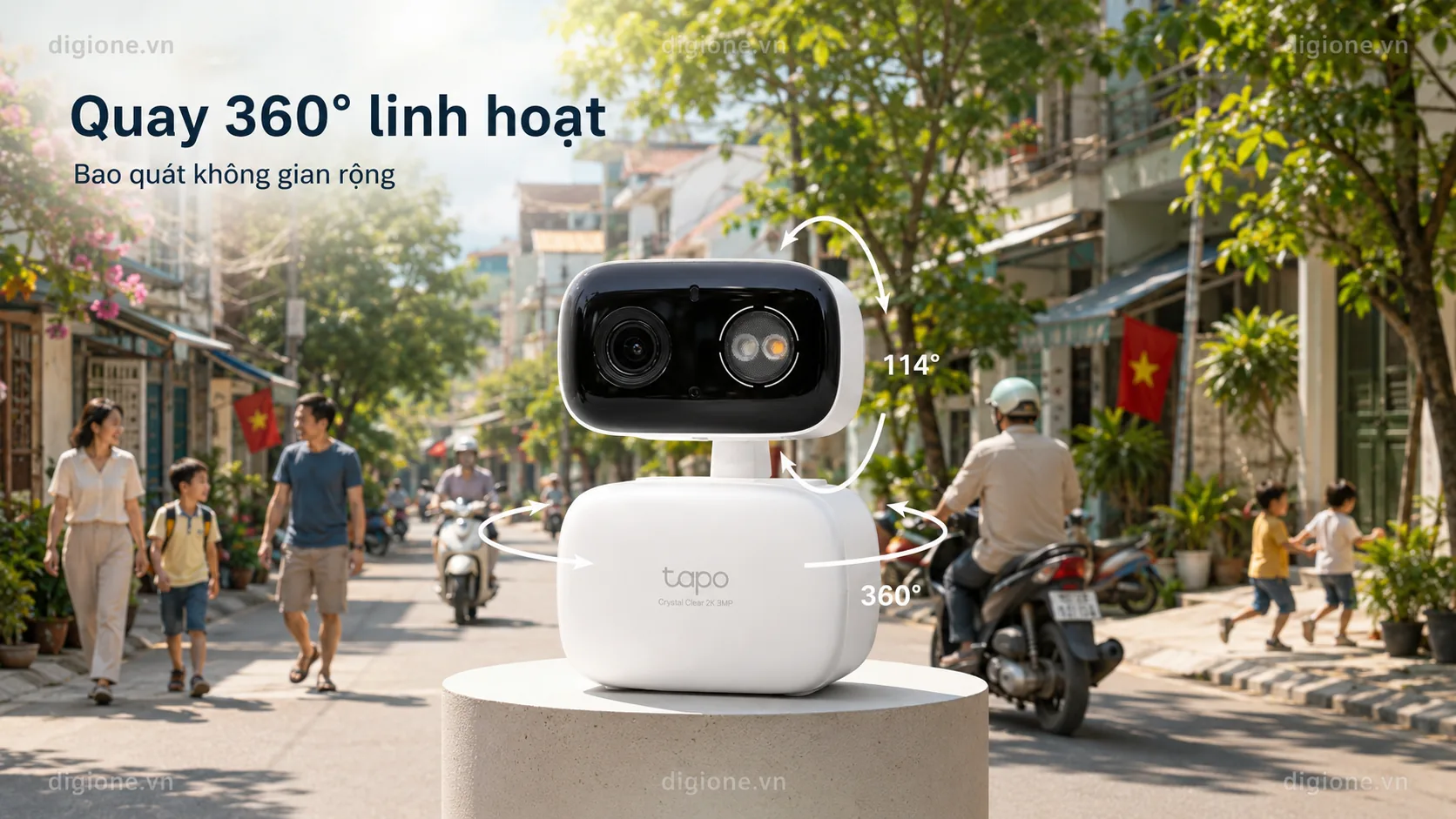 TAPO C216 Quay qu&eacute;t 360 độ linh hoạt