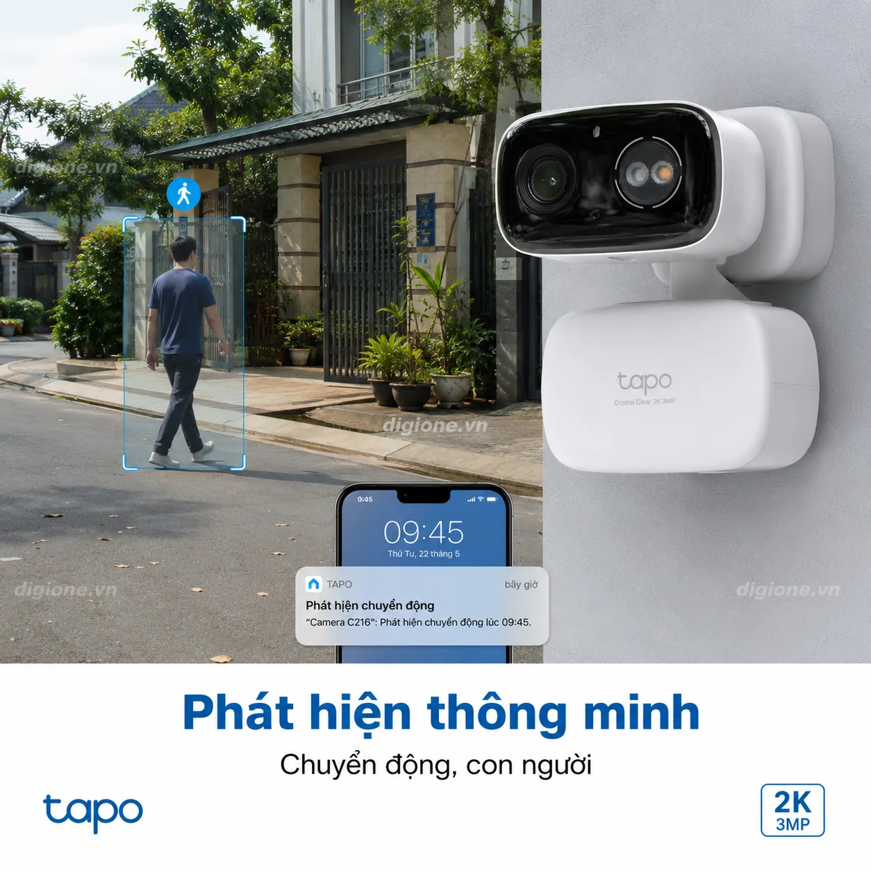 Camera TP-LINK TAPO C216 Wi-Fi 2K Xoay Trong/Ngoài Nhà IP65