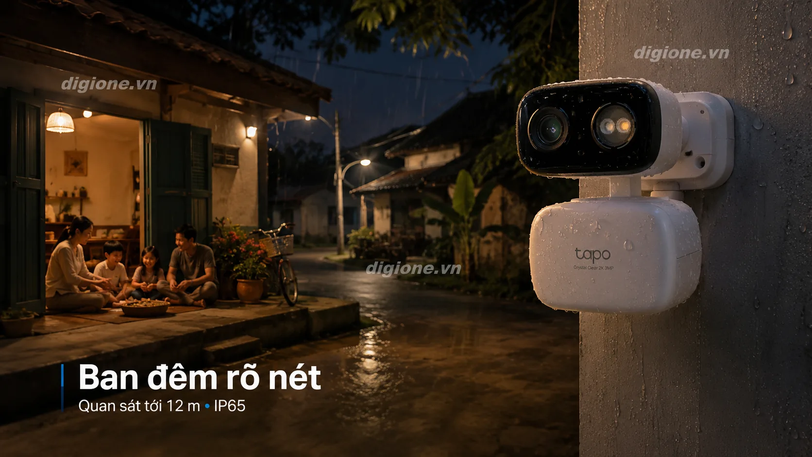 TAPO C216 Quan s&aacute;t ban đ&ecirc;m r&otilde; n&eacute;t chuẩn IP65