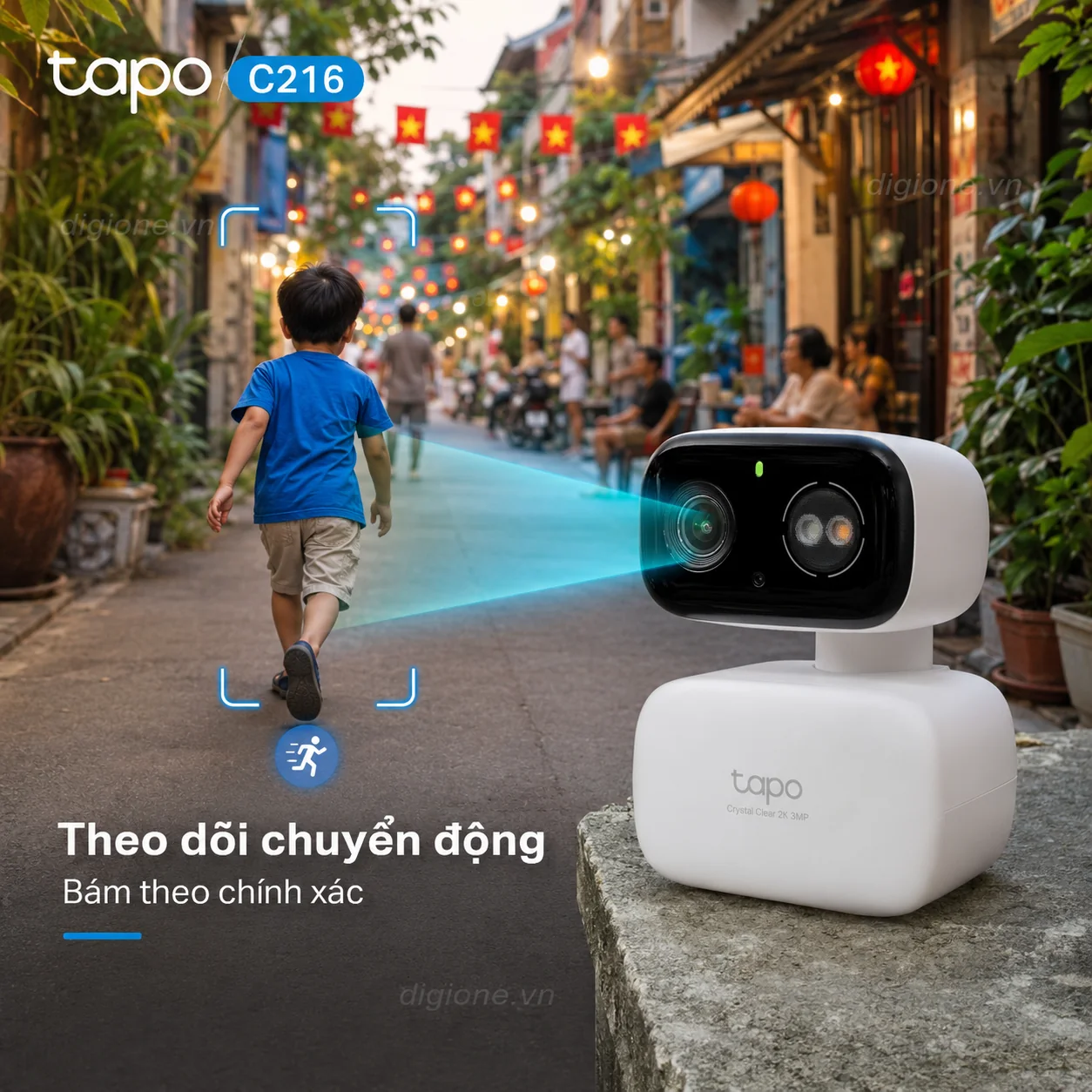 Camera TP-LINK TAPO C216 Wi-Fi 2K Xoay Trong/Ngoài Nhà IP65