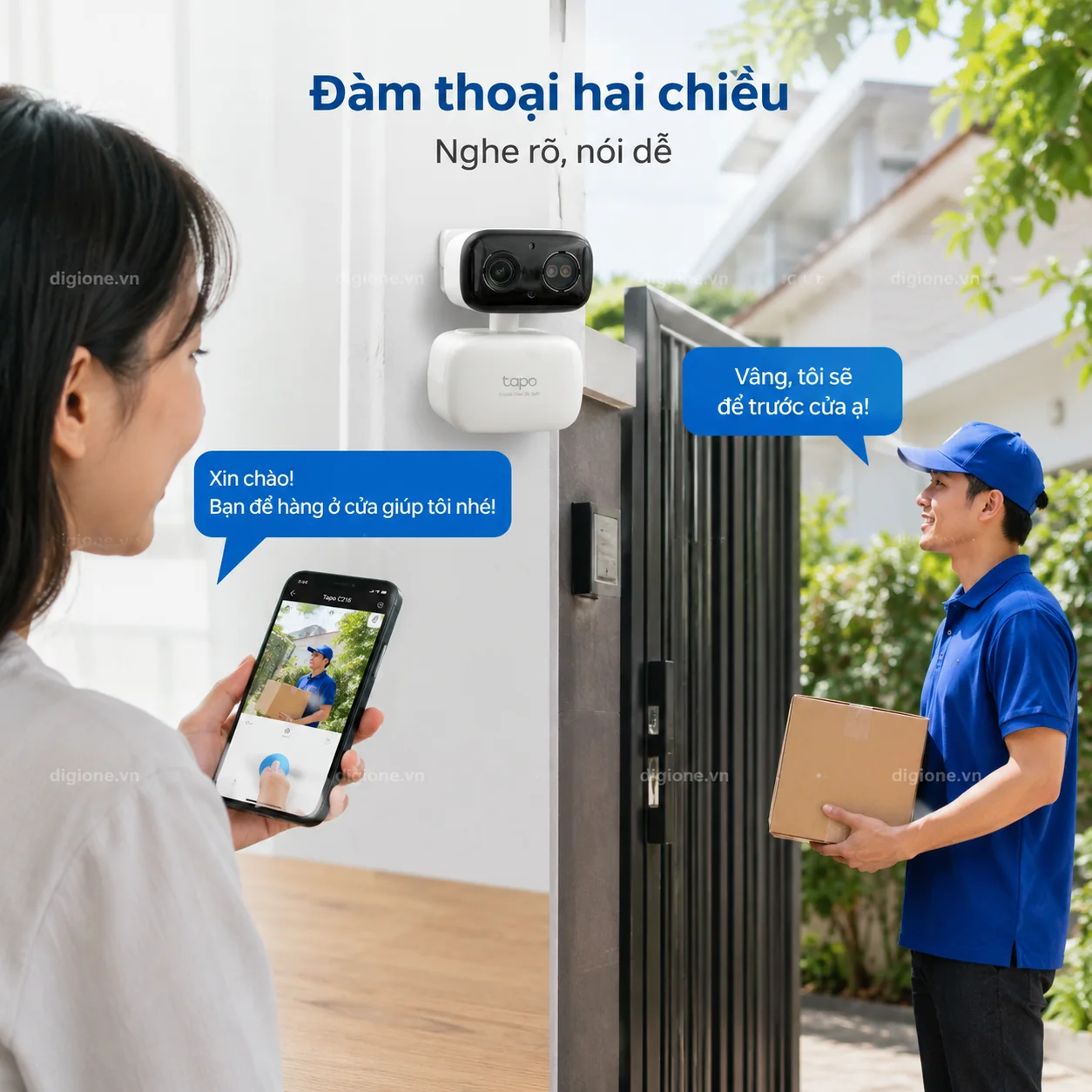 Camera TP-LINK TAPO C216 Wi-Fi 2K Xoay Trong/Ngoài Nhà IP65