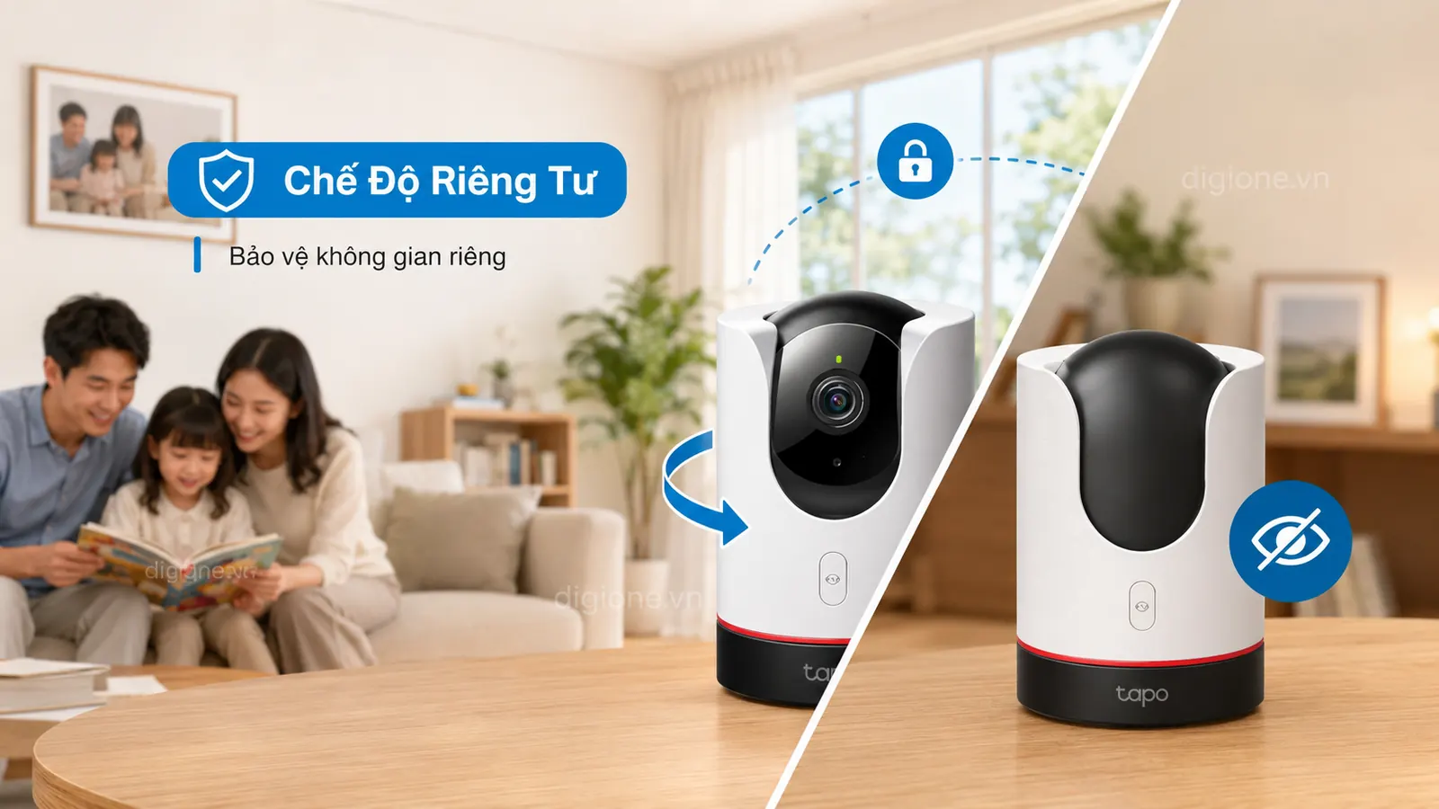 TAPO C225 Chế độ quyền ri&ecirc;ng tư bảo mật