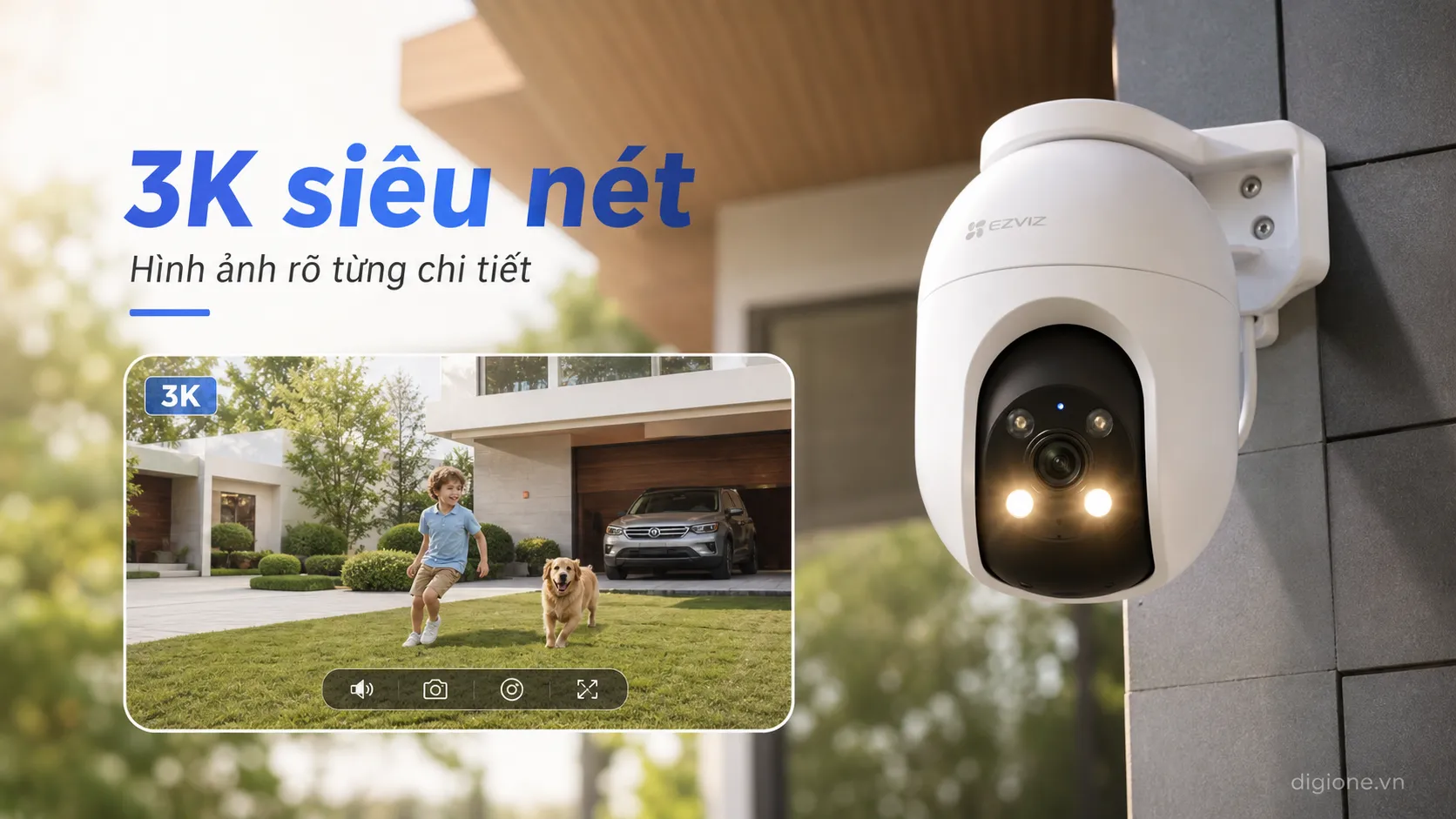 Camera EZVIZ C8C 5MP 3K xoay 360 độ ngo&agrave;i trời ch&iacute;nh h&atilde;ng