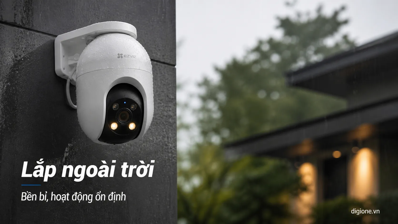 EZVIZ C8C 5MP 3K đ&egrave;n b&aacute;o cảnh b&aacute;o c&ograve;i h&uacute; active defense ngo&agrave;i trời