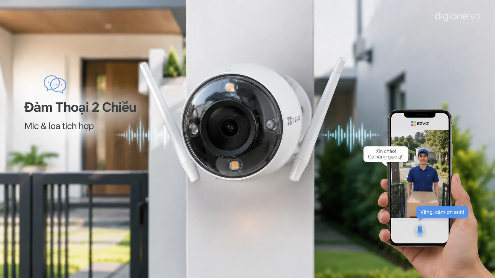 Camera Wifi EZVIZ C3W 2MP 1080P ngo&agrave;i trời IP66 hồng ngoại 30m ch&iacute;nh h&atilde;ng