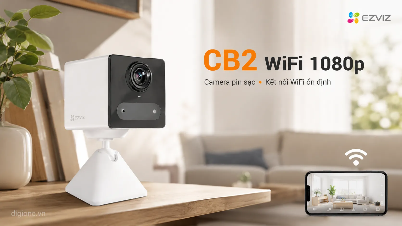 EZVIZ CB2 đế nam ch&acirc;m 200% lực h&uacute;t mạnh lắp mọi bề mặt kim loại