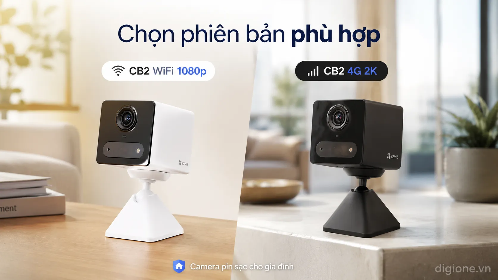 Mua camera EZVIZ CB2 WiFi 1080p pin 50 ng&agrave;y ch&iacute;nh h&atilde;ng tại DigiOne gi&aacute; tốt