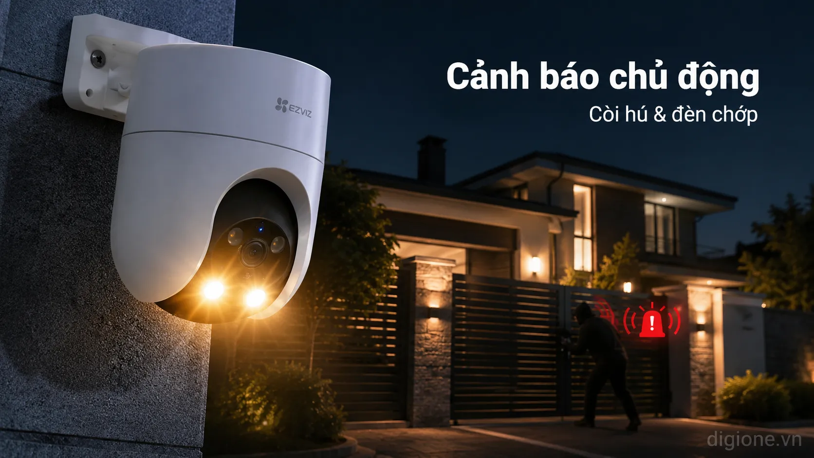 lắp camera Ezviz H8c Pro 2K 3MP ban c&ocirc;ng nh&agrave; phố gi&aacute; tốt
