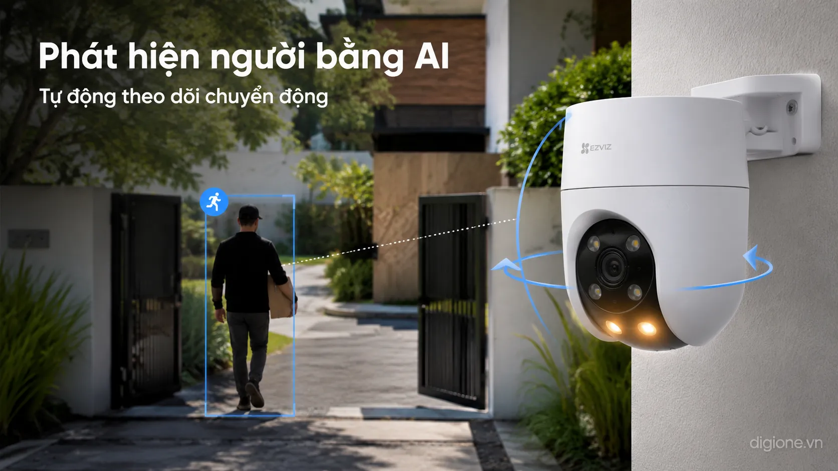 Camera EZVIZ H8c Pro 2K 3MP Wifi 360 độ ngo&agrave;i trời nhỏ gọn