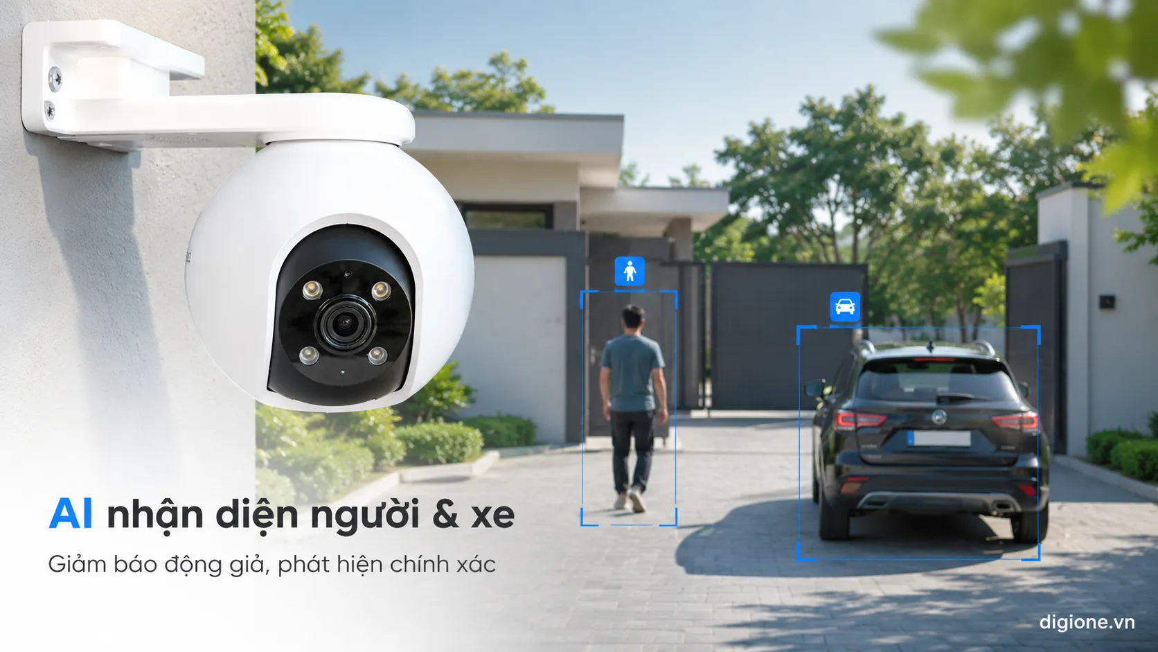 Camera EZVIZ H8 Pro 2K h&igrave;nh cầu Wifi 360 độ ngo&agrave;i trời ch&iacute;nh h&atilde;ng