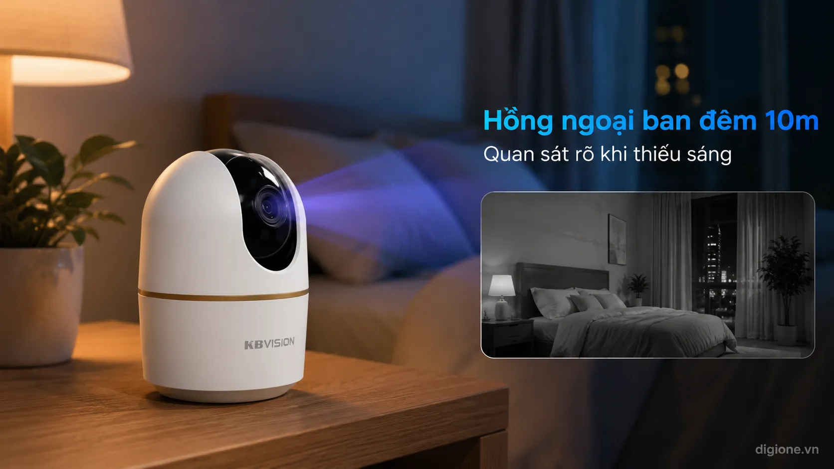 Camera KBVision A5W ICR DWDR hồng ngoại 10m chống ngược s&aacute;ng cửa sổ