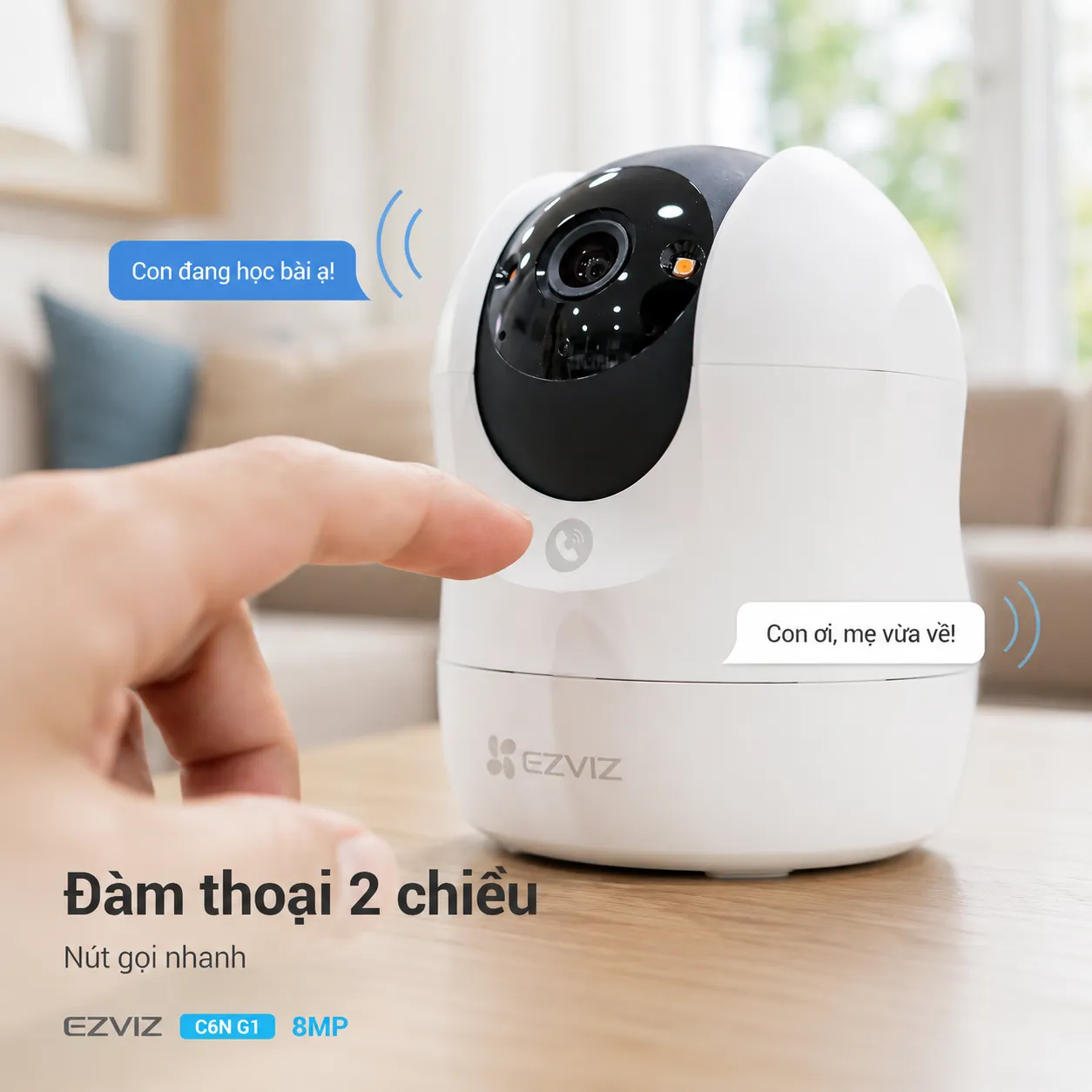 Camera EZVIZ C6N G1 4K 8MP - AI nhận diện người, Đàm thoại 2 chiều