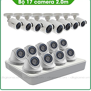 Bộ 17 Mắt Camera HIKVISION 2.0mp