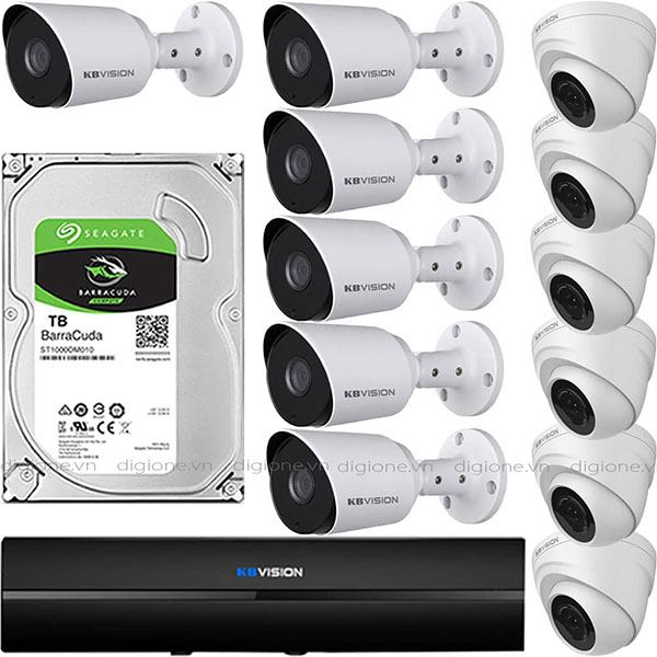 Bộ 12 Mắt Camera KBVISION 2.0mp