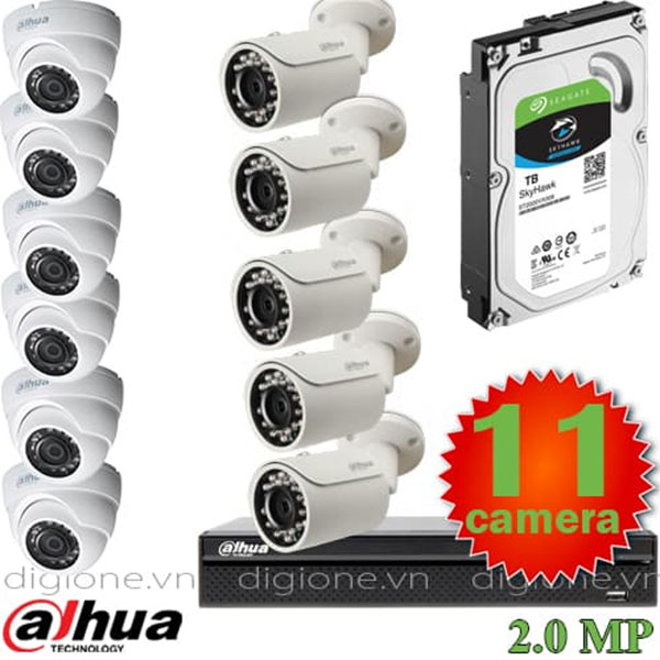 Bộ 11 Mắt Camera DAHUA 2.0mp
