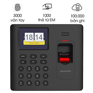 Máy Chấm Công Vân Tay - Thẻ Cảm Ứng Hikvision DS-K1A802AMF