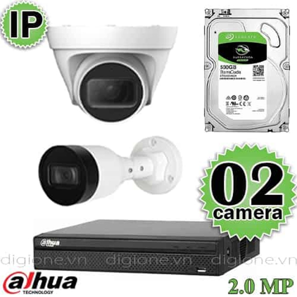 Bộ 2 Mắt Camera IP DAHUA 2.0mp