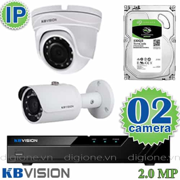 Bộ 2 Mắt Camera IP KBVISION 2.0mp