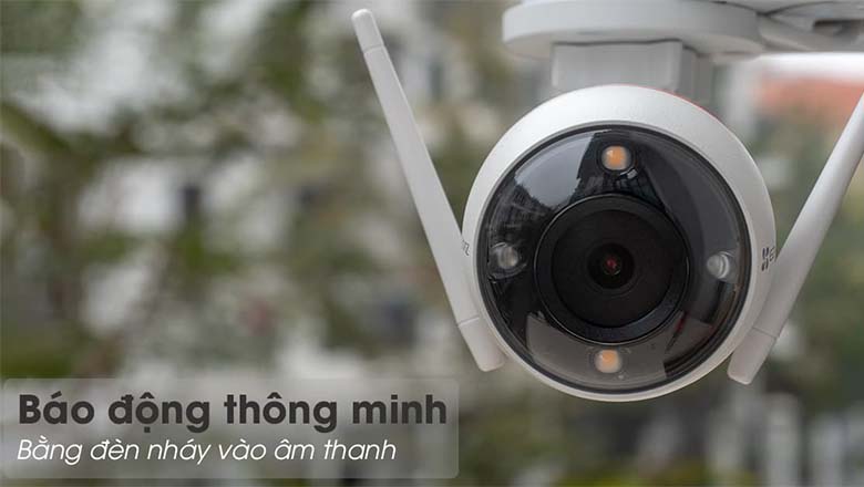 Báo động bằng cả âm thanh và ánh sáng