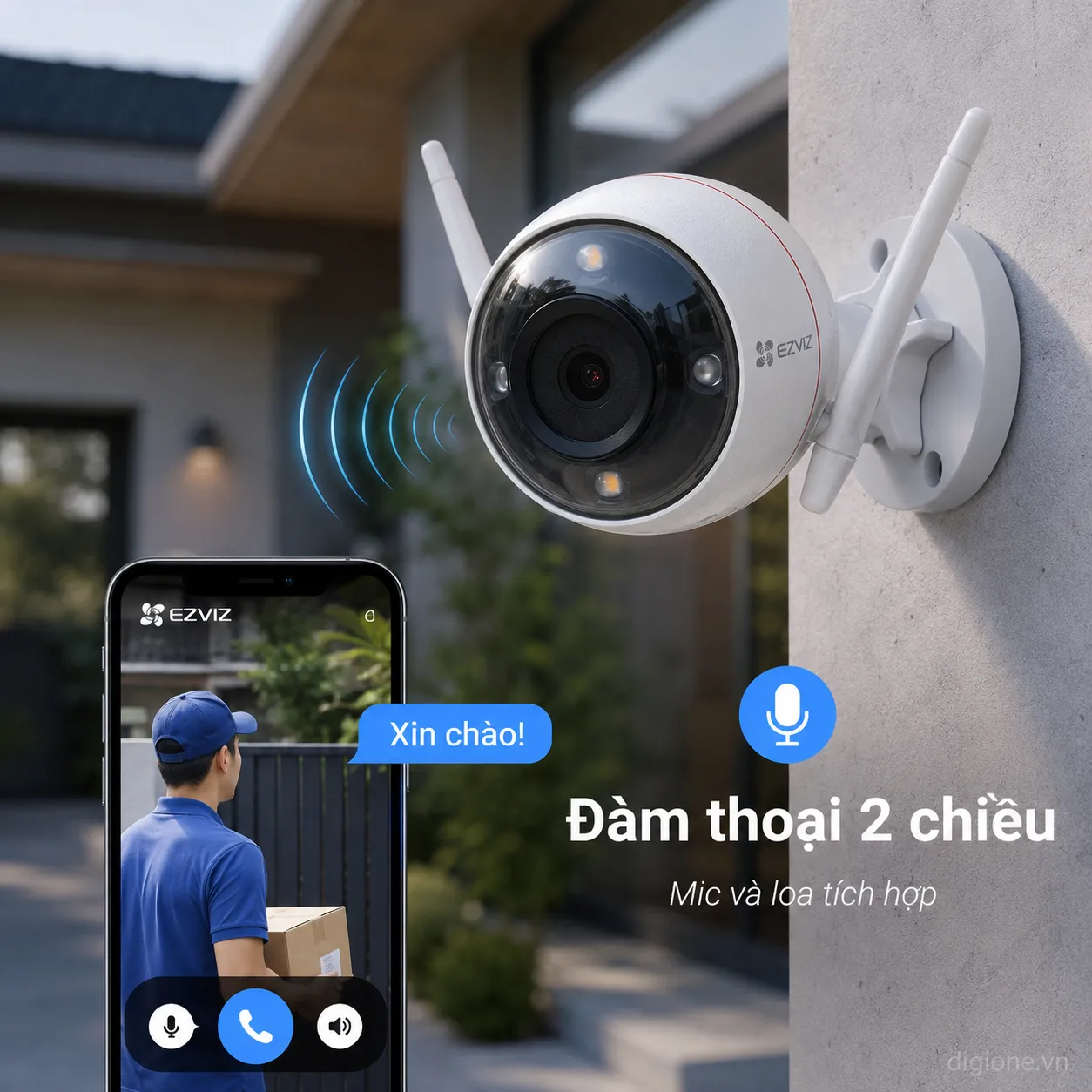 Camera EZVIZ C3W 2MP 1080P - IP66, Đàm thoại 2 chiều