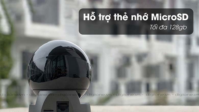 Camera hỗ trợ xem lại với thẻ nhớ Micro SD