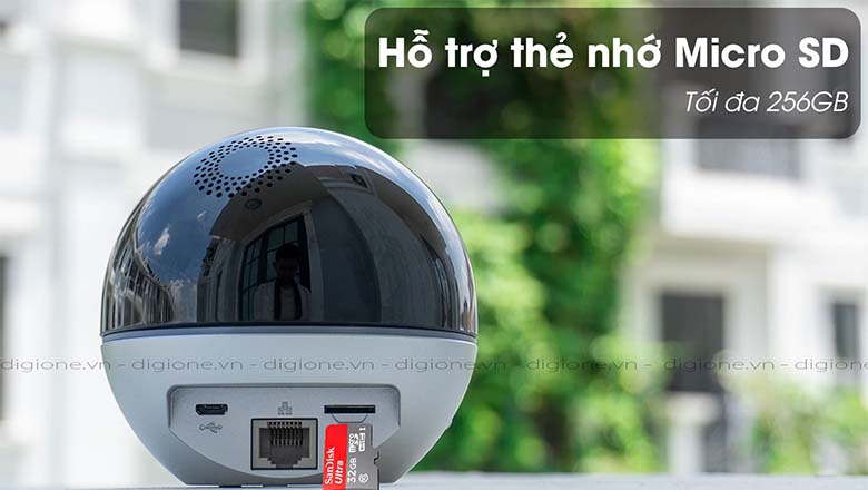 C6W Camera đọc thẻ nhớ Micro SD tối đa 256GB