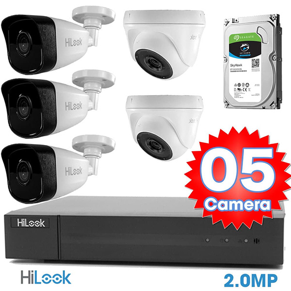 Bộ 5 Mắt Camera HILOOK 2.0mp