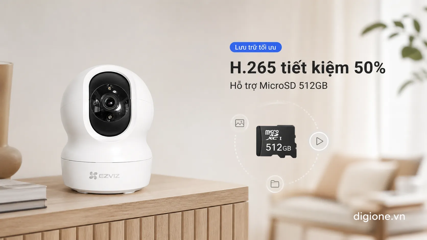 Camera EZVIZ CP1 Pro 4MP lưu trữ MicroSD v&agrave; CloudPlay