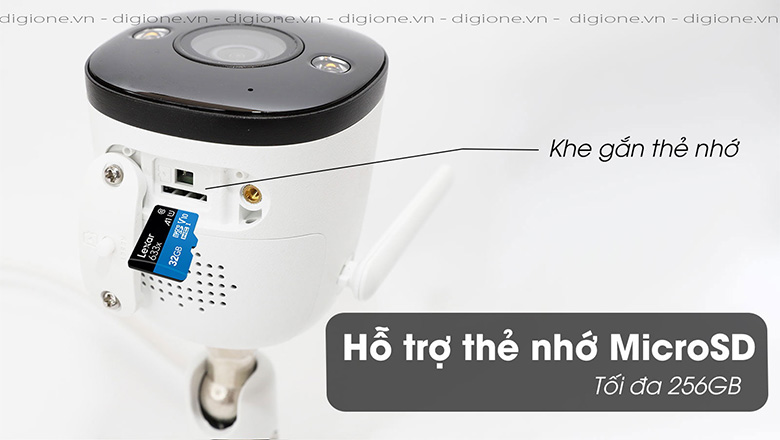 Thời gian lưu trữ lâu với thẻ nhớ dung lượng lớn