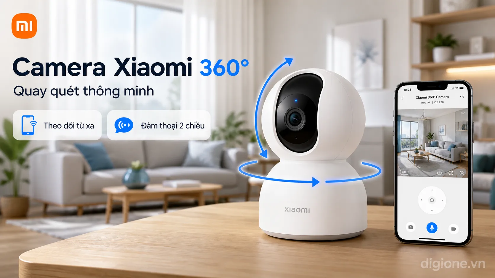 camera Xiaomi ch&iacute;nh h&atilde;ng t&iacute;ch hợp app Mi Home smart home