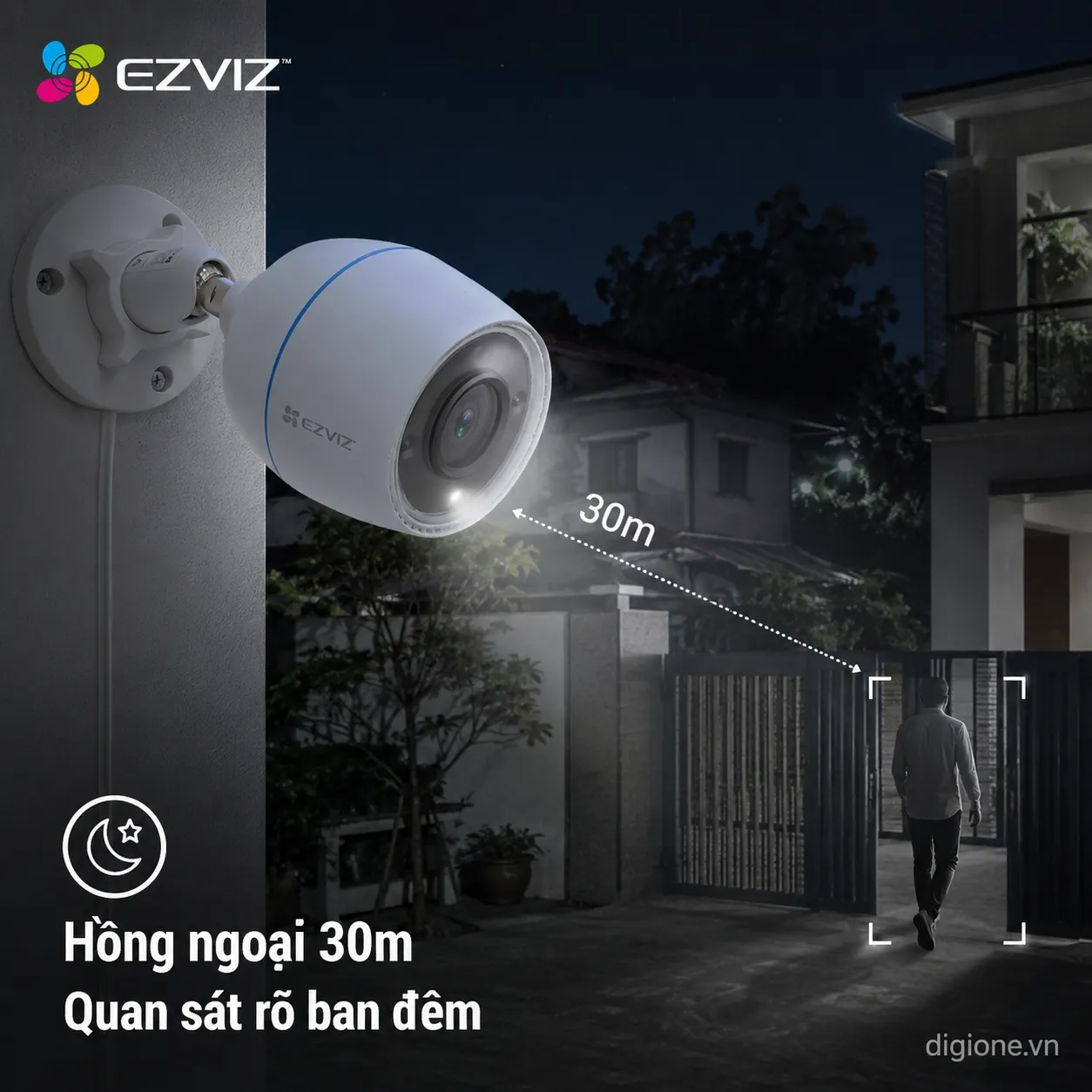 Camera EZVIZ C3TN Color 1080p 2MP - IP67, Đàm thoại 2 chiều
