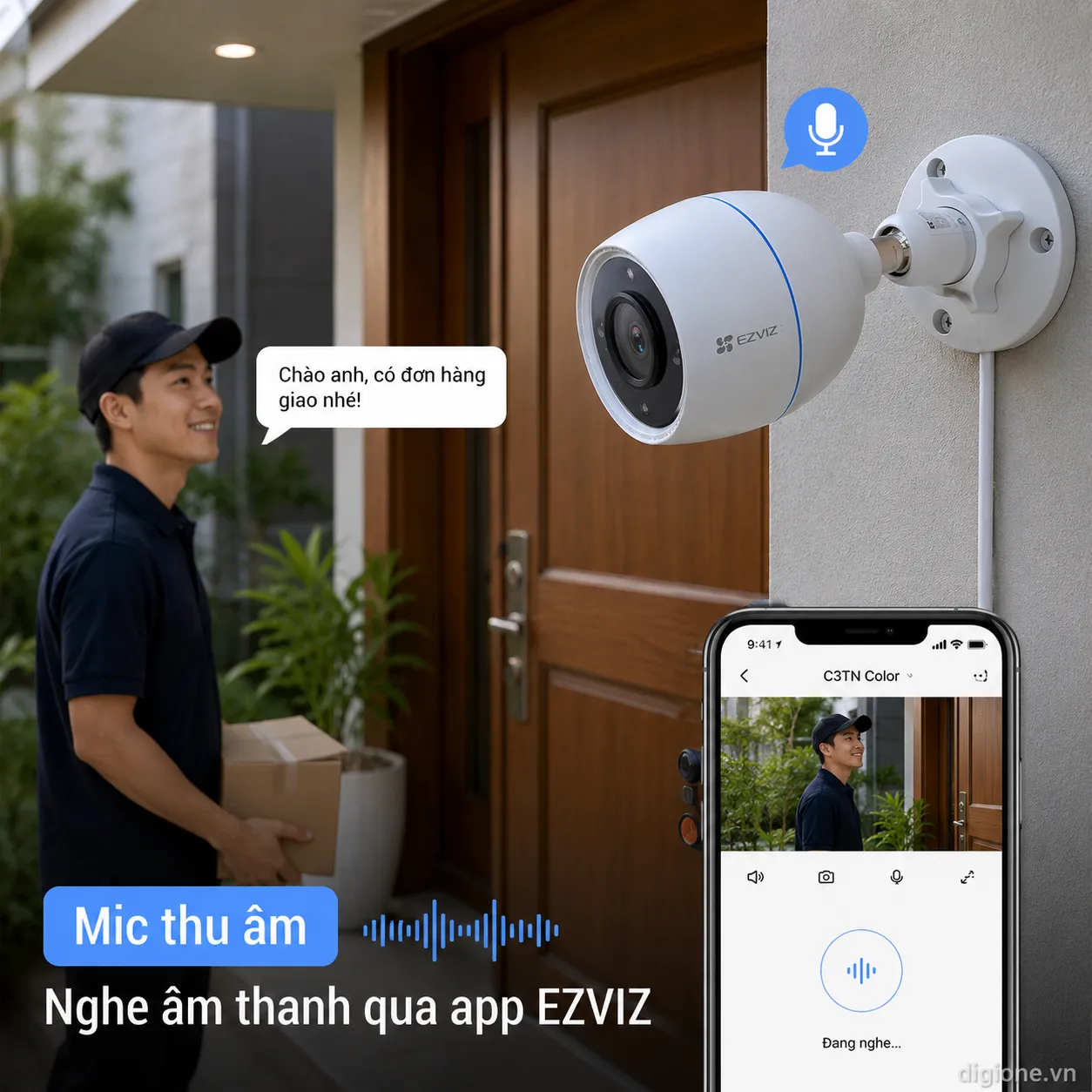 Camera EZVIZ C3TN Color 1080p 2MP - IP67, Đàm thoại 2 chiều