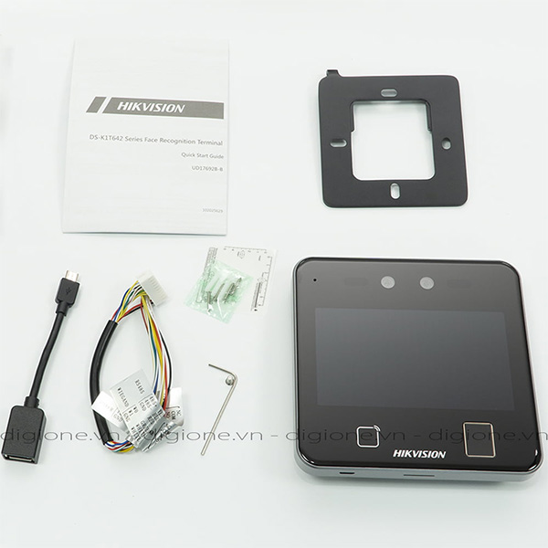 Máy chấm công nhận diện khuôn mặt, vân tay, thẻ Hikvision DS-K1T642MFW