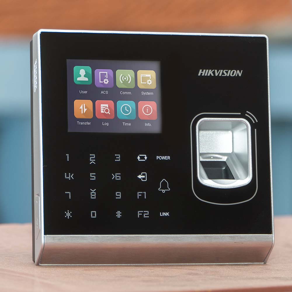 Máy chấm công vân tay, thẻ cảm ứng Hikvision DS-K1T201AEF