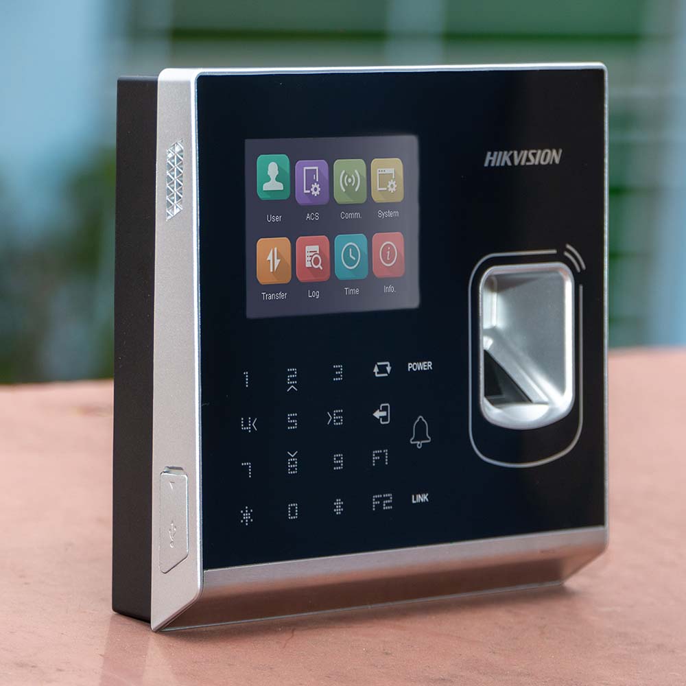 Máy chấm công vân tay, thẻ cảm ứng Hikvision DS-K1T201AEF