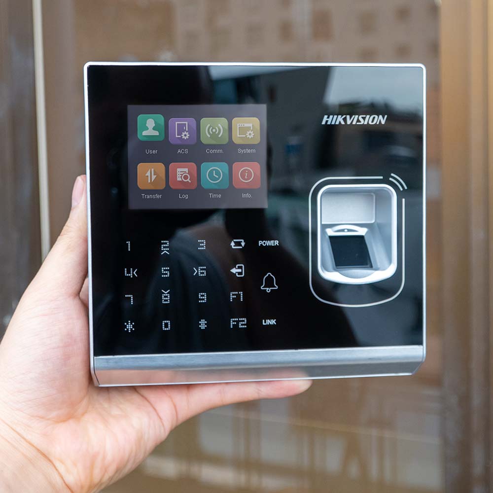 Máy chấm công vân tay, thẻ cảm ứng Hikvision DS-K1T201AEF