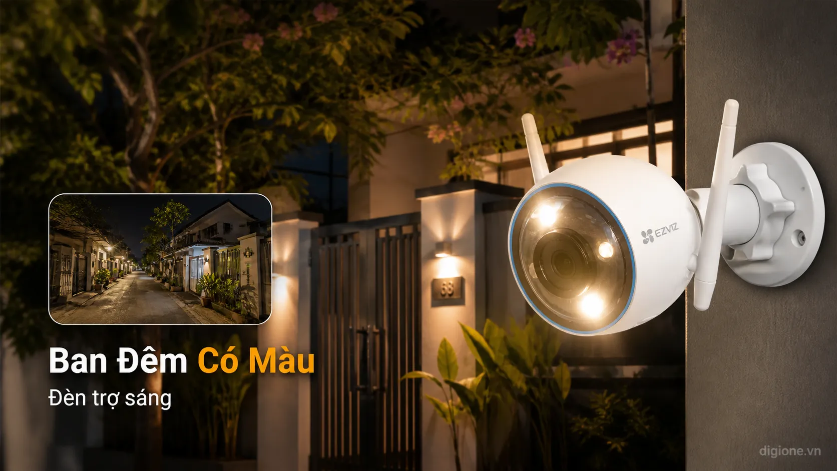 Camera EZVIZ H3 2K 3MP ngo&agrave;i trời vỏ nh&ocirc;m AI cao cấp ch&iacute;nh h&atilde;ng